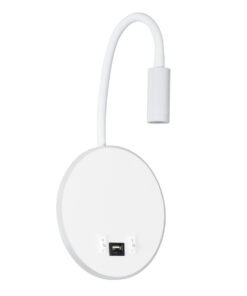 GloboStar® GOOSE 60881 Μοντέρνο Φωτιστικό Τοίχου - Απλίκα Ξενοδοχείου Bed Side LED 6W 600lm 36° & 360° AC 220-240V - Reading Light & 360° Κρυφός Φωτισμός - Φορτιστής USB 3A - Μ15.5 x Π15 x Υ30.5cm - Φυσικό Λευκό 4500K - Λευκό - 3 Xρόνια Εγγύηση 16 60881 3