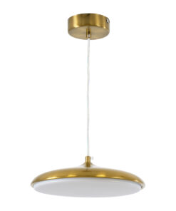 Alternative view of GLOBOSTAR® BARON 60886 Μοντέρνο Κρεμαστό Φωτιστικό Οροφής LED 12W 1440lm 120° AC 220-240V IP20 Ρυθμιζόμενο Λευκό CCT με On/Off 2700K/4500K/6000K - Lumileds SMD Chip - Χρυσό - Μ25 x Π25 x Υ8cm - 3 Χρόνια Εγγύηση