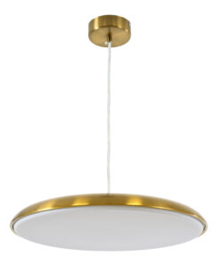 GLOBOSTAR® BARON 60887 Μοντέρνο Κρεμαστό Φωτιστικό Οροφής LED 24W 2880lm 120° AC 220-240V IP20 Ρυθμιζόμενο Λευκό CCT με On/Off 2700K/4500K/6000K - Lumileds SMD Chip - Χρυσό - Μ40 x Π40 x Υ10cm - 3 Χρόνια Εγγύηση 17 60887 4