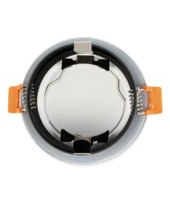 GLOBOSTAR® KAPA 60889 Χωνευτή Στρόγγυλη Βάση Σποτ Οροφής/Μπάνιου για Λάμπα MR16/GU10 Αδιάβροχο IP65 - Λευκό Αλουμίνιο & Λευκό Γυαλί - Φ8.5 x Υ4.2cm / Q7.5cm 10 60889 4