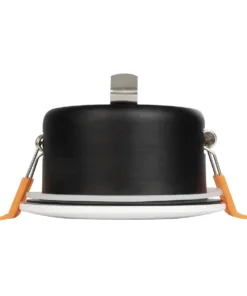 GLOBOSTAR® KAPA 60889 Χωνευτή Στρόγγυλη Βάση Σποτ Οροφής/Μπάνιου για Λάμπα MR16/GU10 Αδιάβροχο IP65 - Λευκό Αλουμίνιο & Λευκό Γυαλί - Φ8.5 x Υ4.2cm / Q7.5cm 13 60889 7