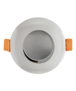 Alternative view of GLOBOSTAR® KAPA 60890 Χωνευτή Στρόγγυλη Βάση Σποτ Οροφής/Μπάνιου για Λάμπα MR16/GU10 Αδιάβροχο IP65 - Νίκελ Βούρτσας Αλουμίνιο & Λευκό Γυαλί - Φ8.5 x Υ4.2cm / Q7.5cm