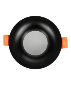 Alternative view of GLOBOSTAR® LAMDA 60893 Χωνευτή Στρόγγυλη Βάση Σποτ Οροφής/Μπάνιου για Λάμπα MR16/GU10 Αδιάβροχο IP65 - Μαύρο Αλουμίνιο & Λευκό Γυαλί - Φ8.5 x Υ3.5cm / Q7.5cm