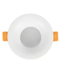 Alternative view of GLOBOSTAR® LAMDA 60894 Χωνευτή Στρόγγυλη Βάση Σποτ Οροφής/Μπάνιου για Λάμπα MR16/GU10 Αδιάβροχο IP65 - Λευκό Αλουμίνιο & Λευκό Γυαλί - Φ8.5 x Υ3.5cm / Q7.5cm