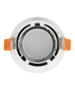 GLOBOSTAR® LAMDA 60894 Χωνευτή Στρόγγυλη Βάση Σποτ Οροφής/Μπάνιου για Λάμπα MR16/GU10 Αδιάβροχο IP65 - Λευκό Αλουμίνιο & Λευκό Γυαλί - Φ8.5 x Υ3.5cm / Q7.5cm 10 60894 4