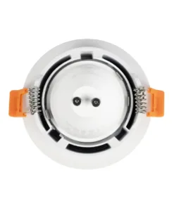 GLOBOSTAR® LAMDA 60894 Χωνευτή Στρόγγυλη Βάση Σποτ Οροφής/Μπάνιου για Λάμπα MR16/GU10 Αδιάβροχο IP65 - Λευκό Αλουμίνιο & Λευκό Γυαλί - Φ8.5 x Υ3.5cm / Q7.5cm 11 60894 5