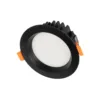 GloboStar® GLOBOSTAR® WATERA 60897 Χωνευτό Downlight Σποτ Panel LED 12W 1500lm 120° AC 220-240V Αδιάβροχο IP54 Ρυθμιζόμενο Λευκό CCT με Διακόπτη στο Σώμα 2700K/4500K/6000K Dimmable - Lumileds SMD Chip & TÜV SÜD Driver - Μαύρο Ματ - Μ10.8 x Π10.8 x Υ3.2cm / Q9cm - 3 Χρόνια Εγγύηση