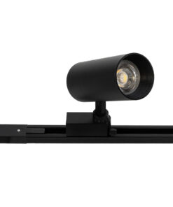 GloboStar® 2L-EUROTRACK 60901 Μονοφασική Ράγα 2 Καλωδίων για Σποτ Ράγας LED AC 220-240V IP20 Μ100 x Π3.4 x Υ2cm - EUROTRACK® System 1L+1N - Αλουμίνιο - Μαύρο - 1 Μέτρο - 5 Χρόνια Εγγύηση 21 60901 11