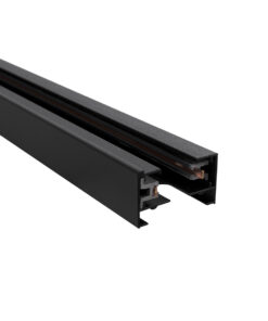 Alternative view of GloboStar® 2L-EUROTRACK 60901 Μονοφασική Ράγα 2 Καλωδίων για Σποτ Ράγας LED AC 220-240V IP20 Μ100 x Π3.4 x Υ2cm - EUROTRACK® System 1L+1N - Αλουμίνιο - Μαύρο - 1 Μέτρο - 5 Χρόνια Εγγύηση