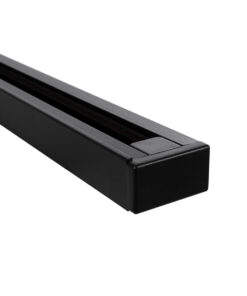 GloboStar® 2L-EUROTRACK 60901 Μονοφασική Ράγα 2 Καλωδίων για Σποτ Ράγας LED AC 220-240V IP20 Μ100 x Π3.4 x Υ2cm - EUROTRACK® System 1L+1N - Αλουμίνιο - Μαύρο - 1 Μέτρο - 5 Χρόνια Εγγύηση 14 60901 4