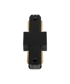 GloboStar® GLOBOSTAR® EUROTRACK-1PH 60903 Μονοφασικός Σύνδεσμος I Επέκτασης Ράγας 2 Καλωδίων 1L+1N για Σύστημα Ράγας Eurotrack-1PH AC 220-240V IP20 - Μαύρο Ματ - Μ9.3 x Π3.5 x Υ1.6cm