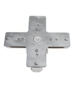 GloboStar® 2L-EUROTRACK 60910 Αντάπτορας +(Σταυρός) - Μονοφασικός 2 Καλωδίων για όλες τις Ράγες EUROTRACK AC 220-240V IP20 Μ10.7 x Π10.7 x Υ1.5cm - EUROTRACK® System 1L+1N - Θερμοπλαστικό - Λευκό - 5 Χρόνια Εγγύηση 8 60910 3