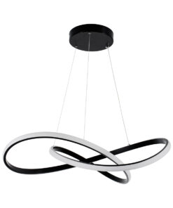 Alternative view of GLOBOSTAR® DEXTER 60913 Μοντέρνο Κρεμαστό Φωτιστικό Οροφής LED 90W 10080lm 300° AC 220-240V IP20 Ρυθμιζόμενο Λευκό CCT με Χειριστήριο από 2700K έως 6000K Dimmable - Lumileds SMD Chip - Μαύρο - Μ73 x Π73 x Υ16cm - 3 Χρόνια Εγγύηση