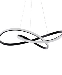 GLOBOSTAR® DEXTER 60913 Μοντέρνο Κρεμαστό Φωτιστικό Οροφής LED 90W 10080lm 300° AC 220-240V IP20 Ρυθμιζόμενο Λευκό CCT με Χειριστήριο από 2700K έως 6000K Dimmable - Lumileds SMD Chip - Μαύρο - Μ73 x Π73 x Υ16cm - 3 Χρόνια Εγγύηση 14 60913 3