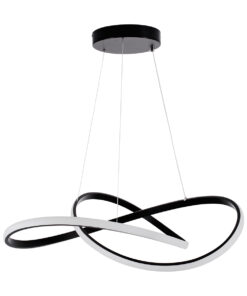 GLOBOSTAR® DEXTER 60913 Μοντέρνο Κρεμαστό Φωτιστικό Οροφής LED 90W 10080lm 300° AC 220-240V IP20 Ρυθμιζόμενο Λευκό CCT με Χειριστήριο από 2700K έως 6000K Dimmable - Lumileds SMD Chip - Μαύρο - Μ73 x Π73 x Υ16cm - 3 Χρόνια Εγγύηση 15 60913 4