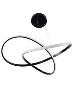 GLOBOSTAR® DEXTER 60913 Μοντέρνο Κρεμαστό Φωτιστικό Οροφής LED 90W 10080lm 300° AC 220-240V IP20 Ρυθμιζόμενο Λευκό CCT με Χειριστήριο από 2700K έως 6000K Dimmable - Lumileds SMD Chip - Μαύρο - Μ73 x Π73 x Υ16cm - 3 Χρόνια Εγγύηση 16 60913 5