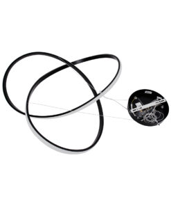 GLOBOSTAR® DEXTER 60913 Μοντέρνο Κρεμαστό Φωτιστικό Οροφής LED 90W 10080lm 300° AC 220-240V IP20 Ρυθμιζόμενο Λευκό CCT με Χειριστήριο από 2700K έως 6000K Dimmable - Lumileds SMD Chip - Μαύρο - Μ73 x Π73 x Υ16cm - 3 Χρόνια Εγγύηση 17 60913 6