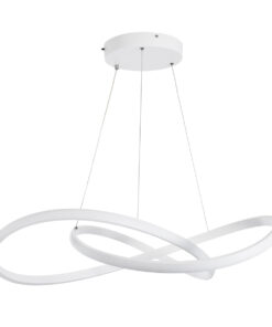 Alternative view of GLOBOSTAR® DEXTER 60914 Μοντέρνο Κρεμαστό Φωτιστικό Οροφής LED 90W 10080lm 300° AC 220-240V IP20 Ρυθμιζόμενο Λευκό CCT με Χειριστήριο από 2700K έως 6000K Dimmable - Lumileds SMD Chip - Λευκό - Μ73 x Π73 x Υ16cm - 3 Χρόνια Εγγύηση