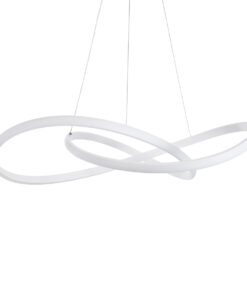 GLOBOSTAR® DEXTER 60914 Μοντέρνο Κρεμαστό Φωτιστικό Οροφής LED 90W 10080lm 300° AC 220-240V IP20 Ρυθμιζόμενο Λευκό CCT με Χειριστήριο από 2700K έως 6000K Dimmable - Lumileds SMD Chip - Λευκό - Μ73 x Π73 x Υ16cm - 3 Χρόνια Εγγύηση 14 60914 3