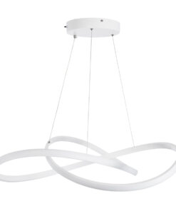 GLOBOSTAR® DEXTER 60914 Μοντέρνο Κρεμαστό Φωτιστικό Οροφής LED 90W 10080lm 300° AC 220-240V IP20 Ρυθμιζόμενο Λευκό CCT με Χειριστήριο από 2700K έως 6000K Dimmable - Lumileds SMD Chip - Λευκό - Μ73 x Π73 x Υ16cm - 3 Χρόνια Εγγύηση 15 60914 4