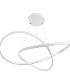 GLOBOSTAR® DEXTER 60914 Μοντέρνο Κρεμαστό Φωτιστικό Οροφής LED 90W 10080lm 300° AC 220-240V IP20 Ρυθμιζόμενο Λευκό CCT με Χειριστήριο από 2700K έως 6000K Dimmable - Lumileds SMD Chip - Λευκό - Μ73 x Π73 x Υ16cm - 3 Χρόνια Εγγύηση 16 60914 5