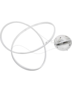 GLOBOSTAR® DEXTER 60914 Μοντέρνο Κρεμαστό Φωτιστικό Οροφής LED 90W 10080lm 300° AC 220-240V IP20 Ρυθμιζόμενο Λευκό CCT με Χειριστήριο από 2700K έως 6000K Dimmable - Lumileds SMD Chip - Λευκό - Μ73 x Π73 x Υ16cm - 3 Χρόνια Εγγύηση 17 60914 6