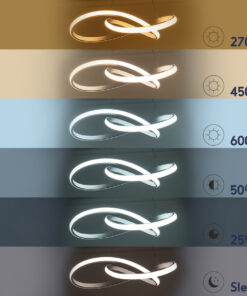 GLOBOSTAR® DEXTER 60914 Μοντέρνο Κρεμαστό Φωτιστικό Οροφής LED 90W 10080lm 300° AC 220-240V IP20 Ρυθμιζόμενο Λευκό CCT με Χειριστήριο από 2700K έως 6000K Dimmable - Lumileds SMD Chip - Λευκό - Μ73 x Π73 x Υ16cm - 3 Χρόνια Εγγύηση 20 60914 9