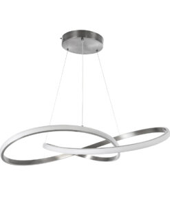 Alternative view of GLOBOSTAR® DEXTER 60915 Μοντέρνο Κρεμαστό Φωτιστικό Οροφής LED 90W 10080lm 300° AC 220-240V IP20 Ρυθμιζόμενο Λευκό CCT με Χειριστήριο από 2700K έως 6000K Dimmable - Lumileds SMD Chip - Νίκελ Βούρτσας - Μ73 x Π73 x Υ16cm - 3 Χρόνια Εγγύηση