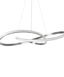 GLOBOSTAR® DEXTER 60915 Μοντέρνο Κρεμαστό Φωτιστικό Οροφής LED 90W 10080lm 300° AC 220-240V IP20 Ρυθμιζόμενο Λευκό CCT με Χειριστήριο από 2700K έως 6000K Dimmable - Lumileds SMD Chip - Νίκελ Βούρτσας - Μ73 x Π73 x Υ16cm - 3 Χρόνια Εγγύηση 14 60915 3