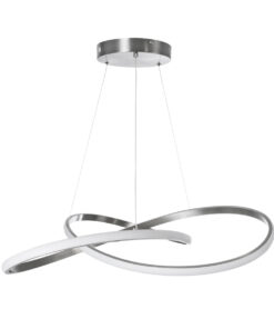 GLOBOSTAR® DEXTER 60915 Μοντέρνο Κρεμαστό Φωτιστικό Οροφής LED 90W 10080lm 300° AC 220-240V IP20 Ρυθμιζόμενο Λευκό CCT με Χειριστήριο από 2700K έως 6000K Dimmable - Lumileds SMD Chip - Νίκελ Βούρτσας - Μ73 x Π73 x Υ16cm - 3 Χρόνια Εγγύηση 15 60915 4