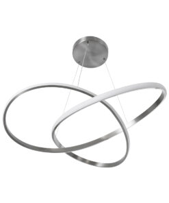 GLOBOSTAR® DEXTER 60915 Μοντέρνο Κρεμαστό Φωτιστικό Οροφής LED 90W 10080lm 300° AC 220-240V IP20 Ρυθμιζόμενο Λευκό CCT με Χειριστήριο από 2700K έως 6000K Dimmable - Lumileds SMD Chip - Νίκελ Βούρτσας - Μ73 x Π73 x Υ16cm - 3 Χρόνια Εγγύηση 16 60915 5