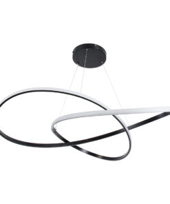 GLOBOSTAR® DEXTER 60917 Μοντέρνο Κρεμαστό Φωτιστικό Οροφής LED 120W 13440lm 300° AC 220-240V IP20 Ρυθμιζόμενο Λευκό CCT με Χειριστήριο από 2700K έως 6000K Dimmable - Lumileds SMD Chip - Μαύρο - Μ103 x Π103 x Υ22cm - 3 Χρόνια Εγγύηση 17 60917 5