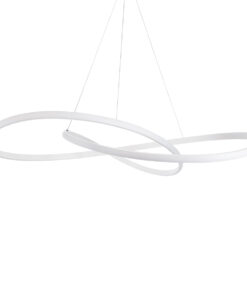 GLOBOSTAR® DEXTER 60918 Μοντέρνο Κρεμαστό Φωτιστικό Οροφής LED 120W 13440lm 300° AC 220-240V IP20 Ρυθμιζόμενο Λευκό CCT με Χειριστήριο από 2700K έως 6000K Dimmable - Lumileds SMD Chip - Λευκό - Μ103 x Π103 x Υ22cm - 3 Χρόνια Εγγύηση 15 60918 3