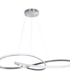 GloboStar® GLOBOSTAR® DEXTER 60919 Μοντέρνο Κρεμαστό Φωτιστικό Οροφής LED 120W 13440lm 300° AC 220-240V IP20 Ρυθμιζόμενο Λευκό CCT με Χειριστήριο από 2700K έως 6000K Dimmable - Lumileds SMD Chip - Νίκελ Βούρτσας - Μ103 x Π103 x Υ30cm - 3 Χρόνια Εγγύηση