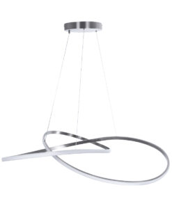 GLOBOSTAR® DEXTER 60919 Μοντέρνο Κρεμαστό Φωτιστικό Οροφής LED 120W 13440lm 300° AC 220-240V IP20 Ρυθμιζόμενο Λευκό CCT με Χειριστήριο από 2700K έως 6000K Dimmable - Lumileds SMD Chip - Νίκελ Βούρτσας - Μ103 x Π103 x Υ30cm - 3 Χρόνια Εγγύηση 12 60919 4