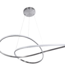 GLOBOSTAR® DEXTER 60919 Μοντέρνο Κρεμαστό Φωτιστικό Οροφής LED 120W 13440lm 300° AC 220-240V IP20 Ρυθμιζόμενο Λευκό CCT με Χειριστήριο από 2700K έως 6000K Dimmable - Lumileds SMD Chip - Νίκελ Βούρτσας - Μ103 x Π103 x Υ30cm - 3 Χρόνια Εγγύηση 13 60919 5