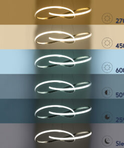 GLOBOSTAR® DEXTER 60919 Μοντέρνο Κρεμαστό Φωτιστικό Οροφής LED 120W 13440lm 300° AC 220-240V IP20 Ρυθμιζόμενο Λευκό CCT με Χειριστήριο από 2700K έως 6000K Dimmable - Lumileds SMD Chip - Νίκελ Βούρτσας - Μ103 x Π103 x Υ30cm - 3 Χρόνια Εγγύηση 17 60919 9