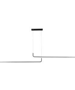 Alternative view of GLOBOSTAR® LINARIA DUO 60924 Μοντέρνο Κρεμαστό Φωτιστικό Οροφής LED 72W 8300lm 200° AC 220-240V IP20 Ρυθμιζόμενο Λευκό CCT με Χειριστήριο από 2700K έως 6000K Dimmable - Lumileds SMD Chip - Μαύρο - Μ220 x Π4 x Υ25cm - 3 Χρόνια Εγγύηση