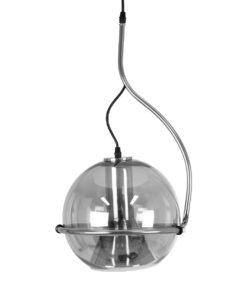 GLOBOSTAR® GLASSO 60928 Μοντέρνο Κρεμαστό Φωτιστικό Οροφής με Ντουί 1 x E27 AC 220-240V IP20 - Ασημί - Μ27 x Π27 x Υ52cm 15 60928 4