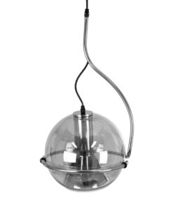 GLOBOSTAR® GLASSO 60928 Μοντέρνο Κρεμαστό Φωτιστικό Οροφής με Ντουί 1 x E27 AC 220-240V IP20 - Ασημί - Μ27 x Π27 x Υ52cm 16 60928 5