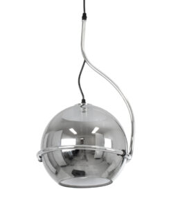 GLOBOSTAR® GLASSO 60928 Μοντέρνο Κρεμαστό Φωτιστικό Οροφής με Ντουί 1 x E27 AC 220-240V IP20 - Ασημί - Μ27 x Π27 x Υ52cm 17 60928 6