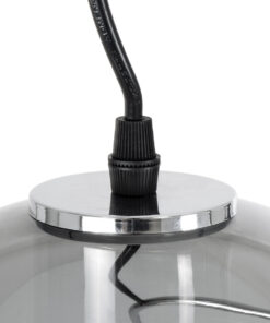 GLOBOSTAR® GLASSO 60928 Μοντέρνο Κρεμαστό Φωτιστικό Οροφής με Ντουί 1 x E27 AC 220-240V IP20 - Ασημί - Μ27 x Π27 x Υ52cm 18 60928 7