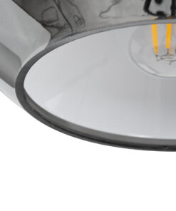 GLOBOSTAR® GLASSO 60928 Μοντέρνο Κρεμαστό Φωτιστικό Οροφής με Ντουί 1 x E27 AC 220-240V IP20 - Ασημί - Μ27 x Π27 x Υ52cm 19 60928 8