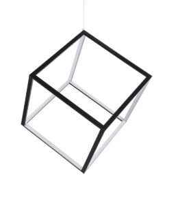 Alternative view of GLOBOSTAR® KIBOO 60929 Μοντέρνο Κρεμαστό Φωτιστικό Οροφής LED 36W 4150lm 360° AC 220-240V IP20 Ρυθμιζόμενο Λευκό CCT με Χειριστήριο από 2700K έως 6000K Dimmable - Lumileds SMD Chip - Μαύρο - Μ40 x Π40 x Υ40cm - 3 Χρόνια Εγγύηση