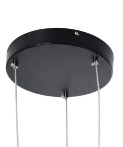 GLOBOSTAR® KIBOO-TRIO 60931 Μοντέρνο Κρεμαστό Φωτιστικό Οροφής LED 90W 10350lm 360° AC 220-240V IP20 Ρυθμιζόμενο Λευκό CCT με Χειριστήριο από 2700K έως 6000K Dimmable - Lumileds SMD Chip - Μαύρο - Μ60 x Π60 x Υ80cm - 3 Χρόνια Εγγύηση 19 60931 6