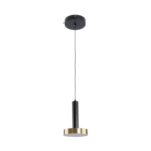GloboStar® GLOBOSTAR® ZANE 60933 Μοντέρνο Κρεμαστό Φωτιστικό Οροφής LED 18W 2016lm 120° AC 220-240V IP20 Ρυθμιζόμενο Λευκό CCT με Χειριστήριο από 2700K έως 6000K Dimmable - Lumileds SMD Chip - Μαύρο & Χρυσό - Μ15 x Π15 x Υ20cm - 3 Χρόνια Εγγύηση