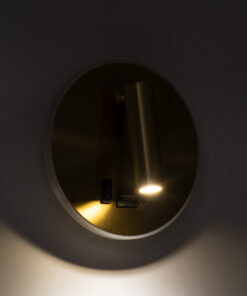 GloboStar® LADY-R 60940 Μοντέρνο Φωτιστικό Τοίχου - Απλίκα Ξενοδοχείου Bed Side LED 6W 600lm 36° & 360° AC 220-240V - Reading Light & Κρυφός Φωτισμός - Φορτιστής USB 3A - Φ15 x Υ7cm - Φυσικό Λευκό 4500K - Χρυσό Πλατίνα - 3 Χρόνια Εγγύηση 22 60940 10