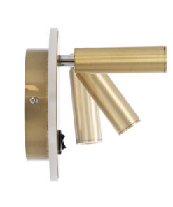 GloboStar® LADY-R 60940 Μοντέρνο Φωτιστικό Τοίχου - Απλίκα Ξενοδοχείου Bed Side LED 6W 600lm 36° & 360° AC 220-240V - Reading Light & Κρυφός Φωτισμός - Φορτιστής USB 3A - Φ15 x Υ7cm - Φυσικό Λευκό 4500K - Χρυσό Πλατίνα - 3 Χρόνια Εγγύηση 16 60940 4