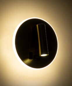 GloboStar® LADY-R 60940 Μοντέρνο Φωτιστικό Τοίχου - Απλίκα Ξενοδοχείου Bed Side LED 6W 600lm 36° & 360° AC 220-240V - Reading Light & Κρυφός Φωτισμός - Φορτιστής USB 3A - Φ15 x Υ7cm - Φυσικό Λευκό 4500K - Χρυσό Πλατίνα - 3 Χρόνια Εγγύηση 20 60940 8