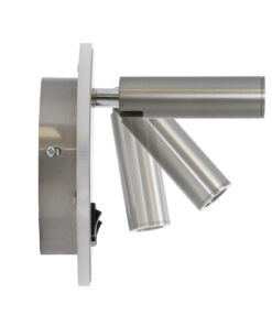 GloboStar® LADY-R 60941 Μοντέρνο Φωτιστικό Τοίχου - Απλίκα Ξενοδοχείου Bed Side LED 6W 600lm 36° & 360° AC 220-240V - Reading Light & Κρυφός Φωτισμός - Φορτιστής USB 3A - Φ15 x Υ7cm - Φυσικό Λευκό 4500K - Νίκελ Βούρτσας - 3 Χρόνια Εγγύηση 16 60941 4